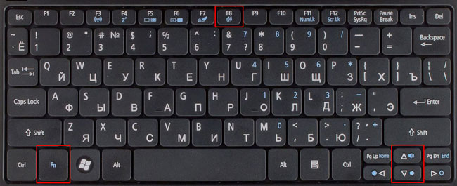 Попробуйте нажать клавиши Fn и F-номер на клавиатуре.